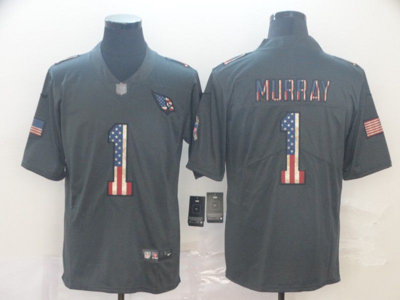 Men Arizona Cardinals #1 Murray Carbon Black Retro USA flag Nike NFL Jerseys->arizona cardinals->NFL Jersey